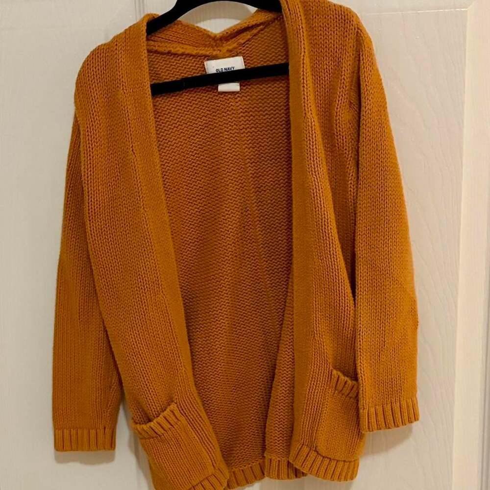 Old Navy Orange Knit Cardigan with Pockets, Toddler Size 4T